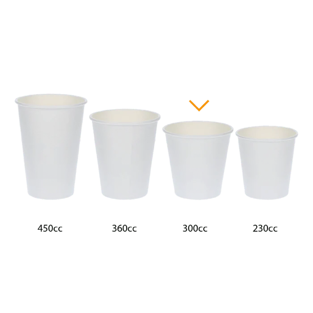 Coffee Cup Carton 300cc 10oz Ø90 mm striped - 1.000 pcs