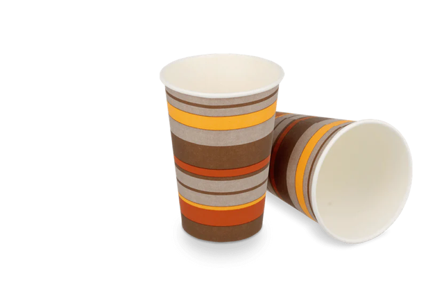 Coffee Cup Carton 180cc 7.5oz Ø70 mm striped - 2.500 pcs