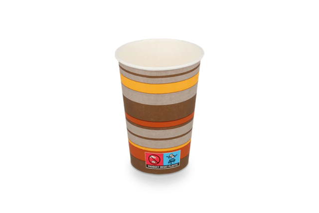 Coffee Cup Carton 180cc 7.5oz Ø70 mm striped - 2.500 pcs