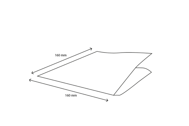 Hamburger bag 160x160 mm kraft greaseproof paper - 2.000 pcs