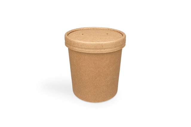 Soup cup Carton 450ml Ø98 mm 16oz kraft - 500 pcs