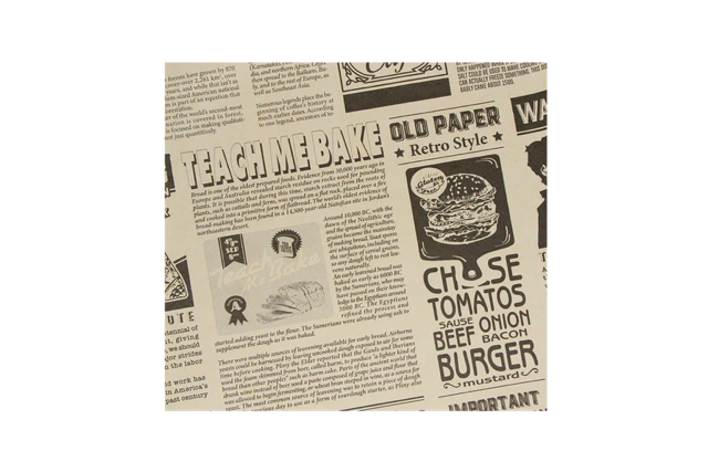Hamburger Wrapping paper greaseproof 330x300 mm FSC®Mix newspaper Brown - 2.000 pcs