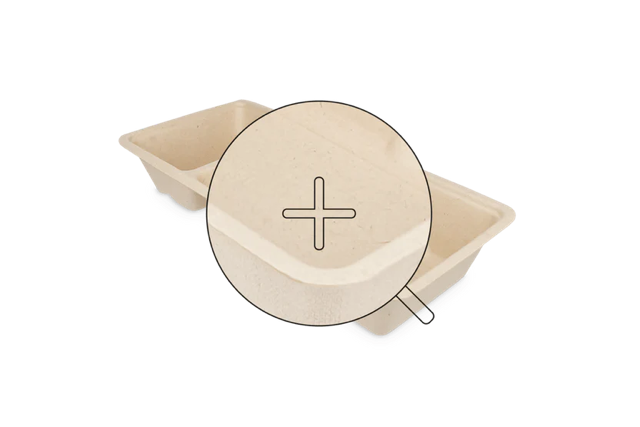 Fries trays A22 - A9+1 Sugarcane - 500 pcs