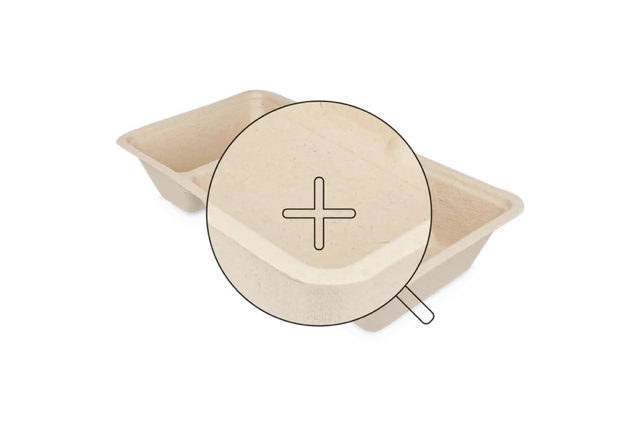 Fries trays A23 - A7+1 Sugarcane - 500 pcs