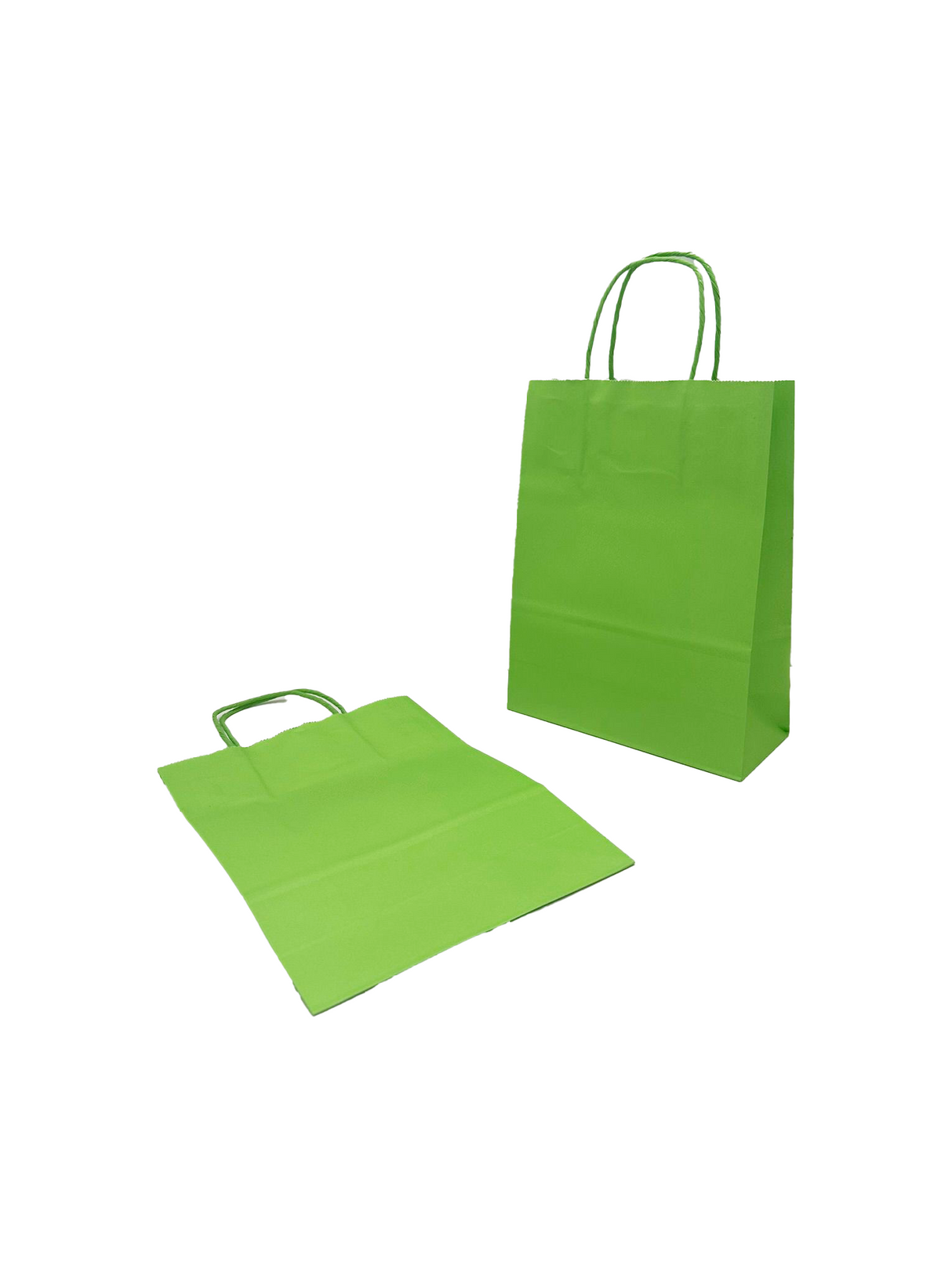 Paper Carry Bags Green 180+80x220mm - 50 pcs
