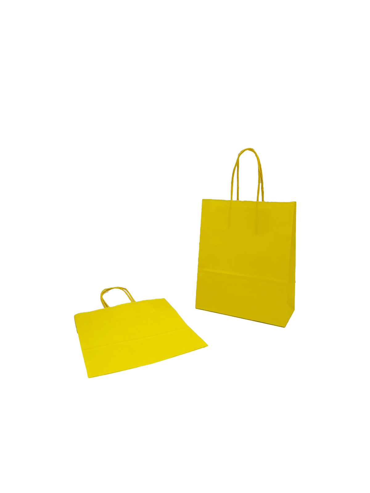 Paper Carry Bags Yellow 180+80x220mm - 50 pcs