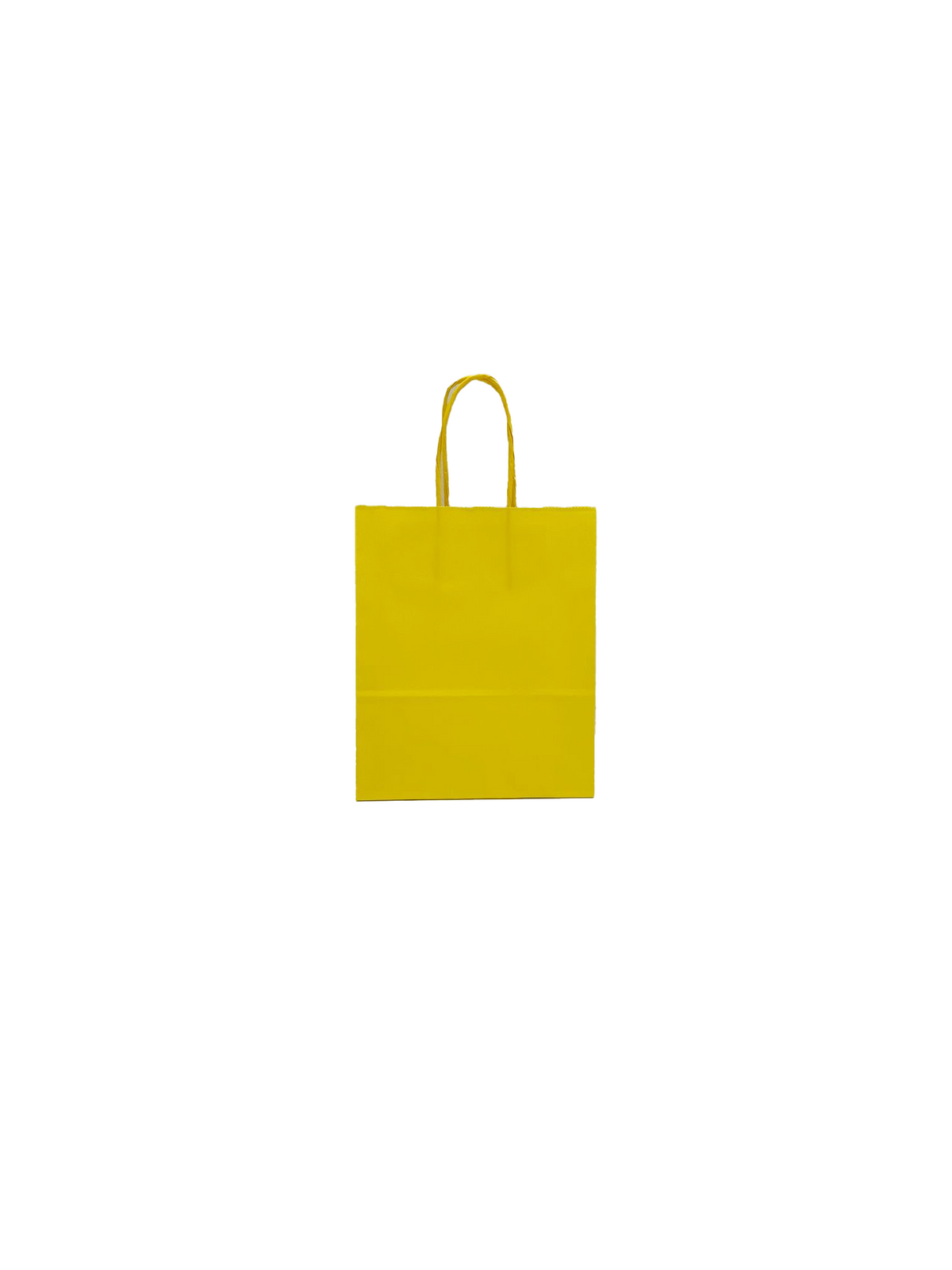 Paper Carry Bags Yellow 180+80x220mm - 50 pcs