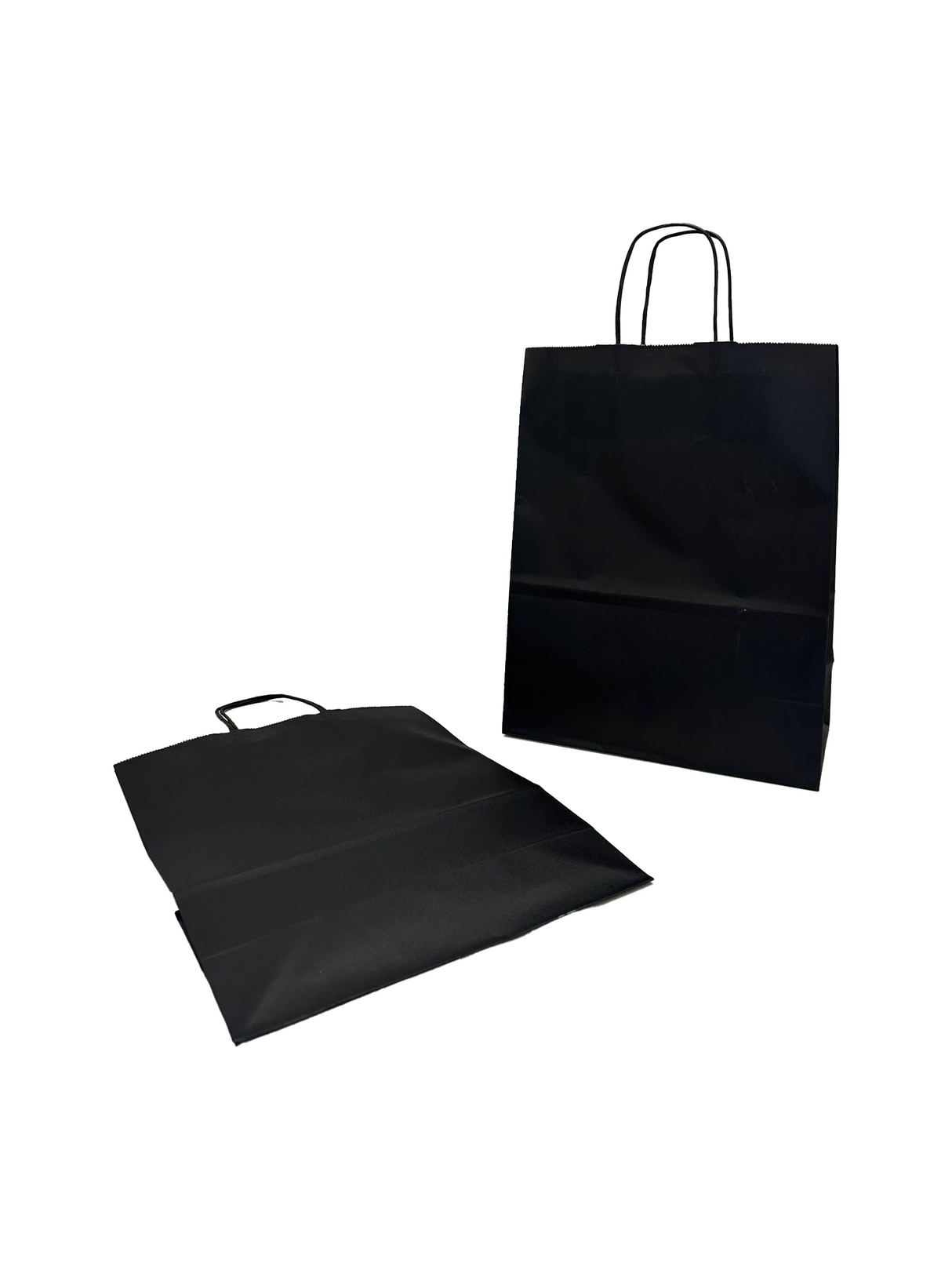 Paper Carry Bags Black 260+120x350mm - 50 pcs