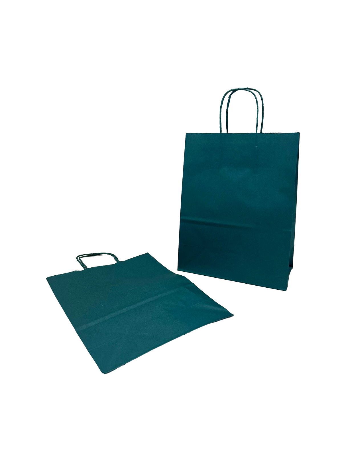 Paper Carry Bags Dk Green 260+120x350mm - 50 pcs