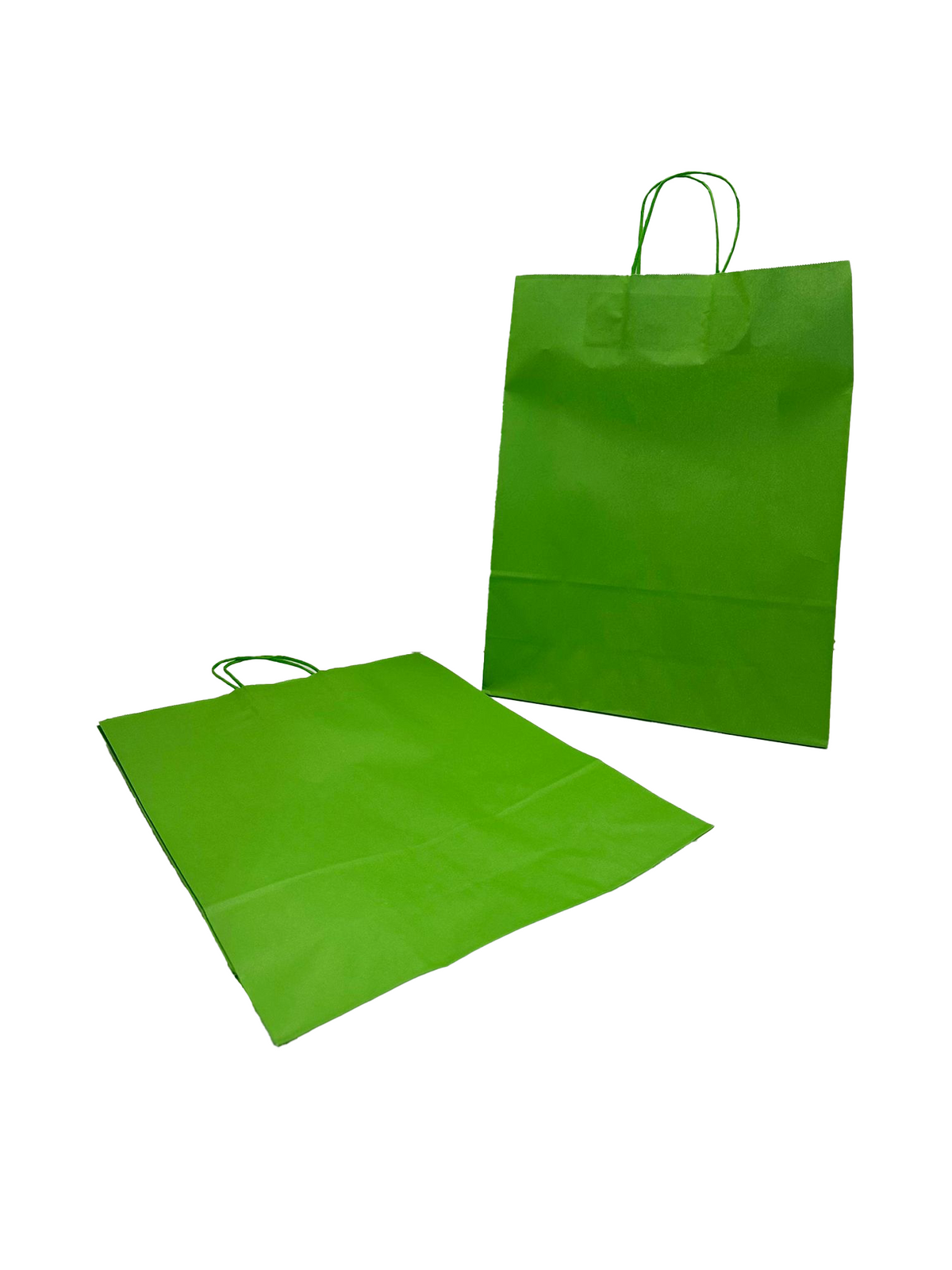 Paper Carry Bags Green 320+120x410mm - 50 pcs