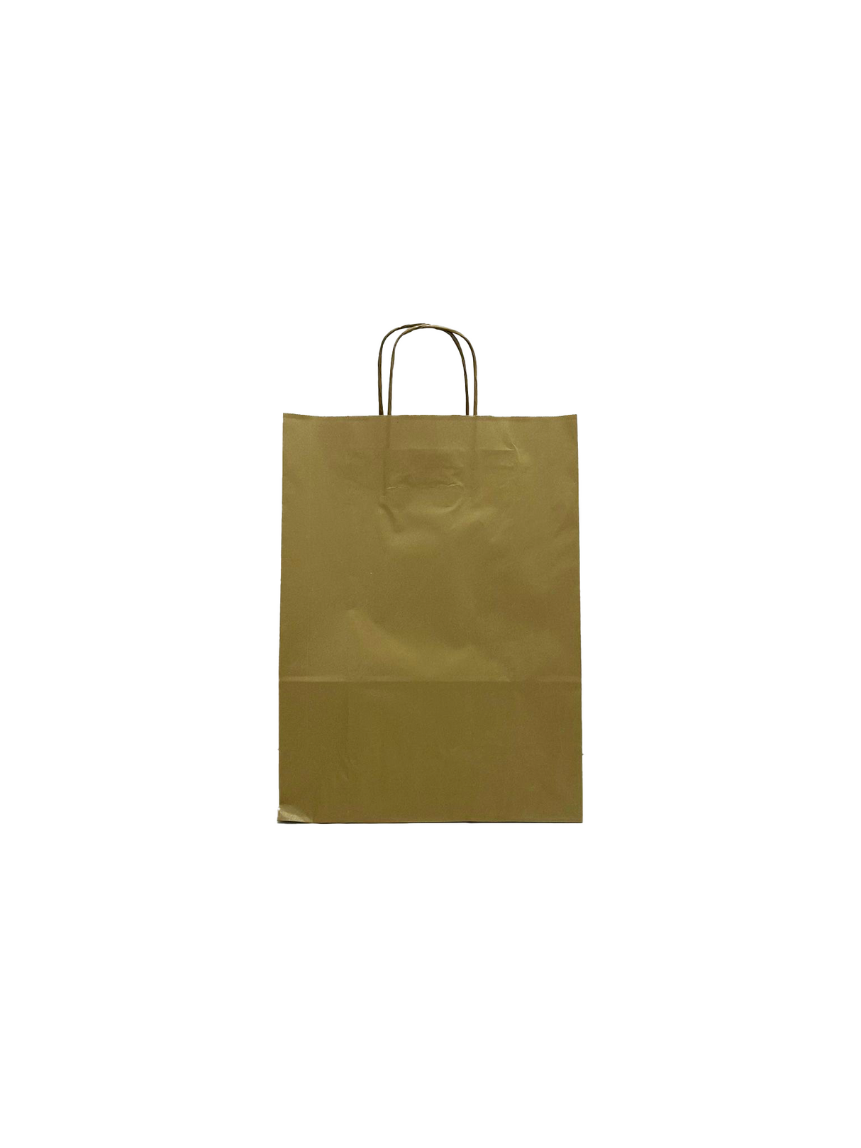 Paper Carry Bags Gold 320+120x410mm - 50 pcs