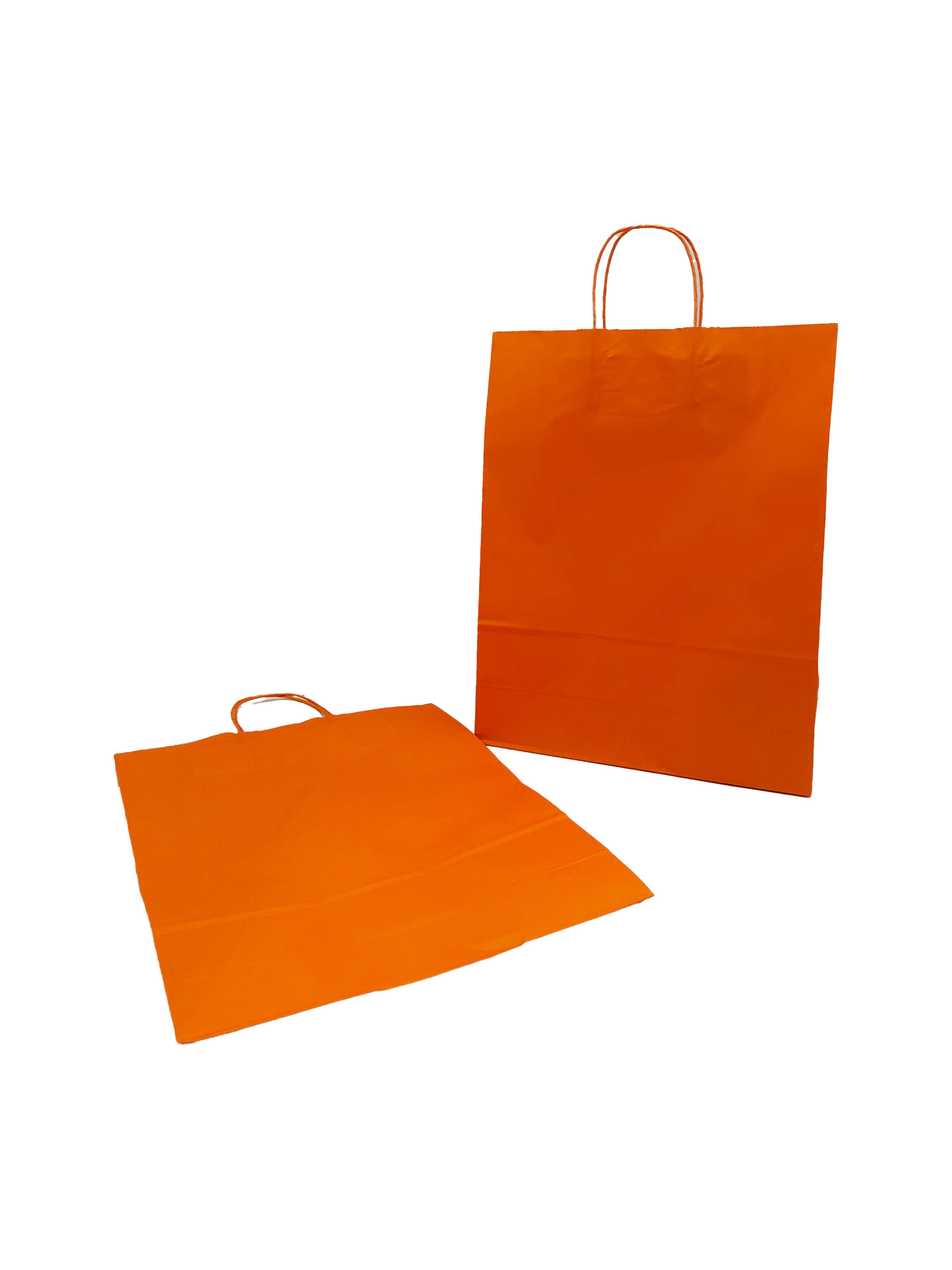Paper Carry Bags Orange 320+120x410mm - 50 pcs