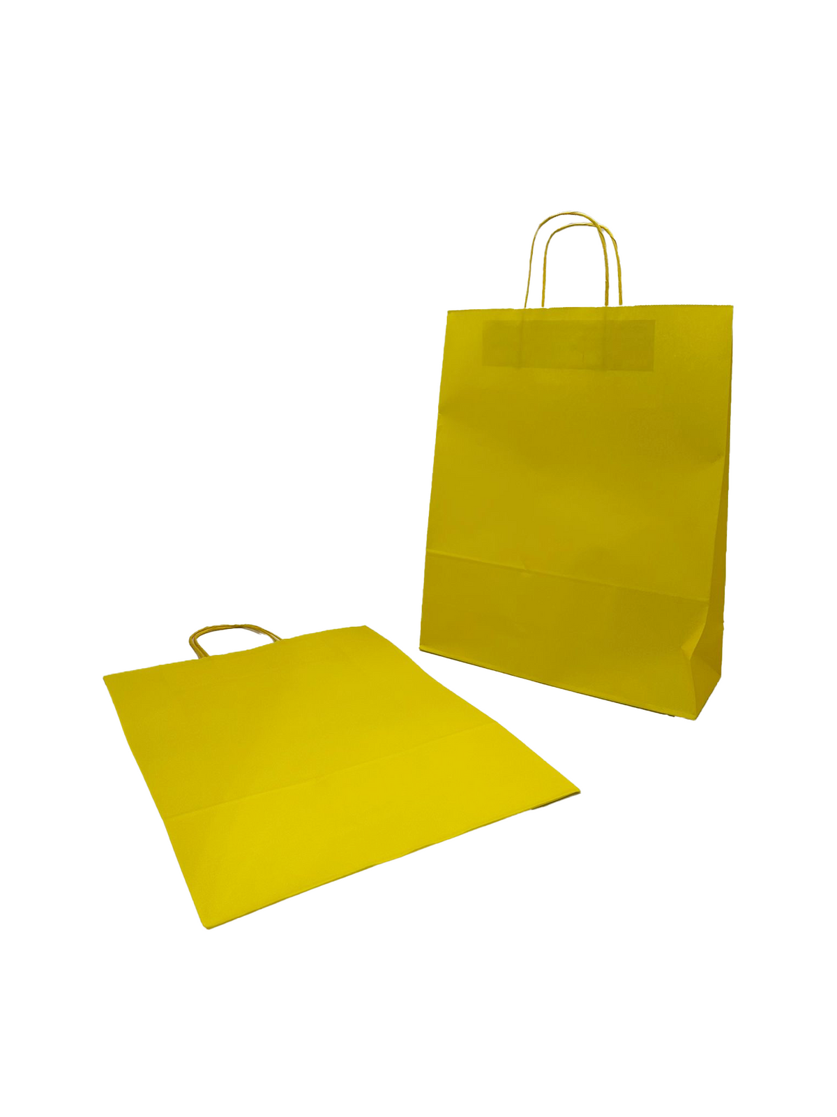 Paper Carry Bags Yellow 320+120x410mm - 50 pcs