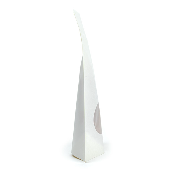 White Home Compostable Stand Up Pouch with Oval Window 10x6x15cm - 100 pcs