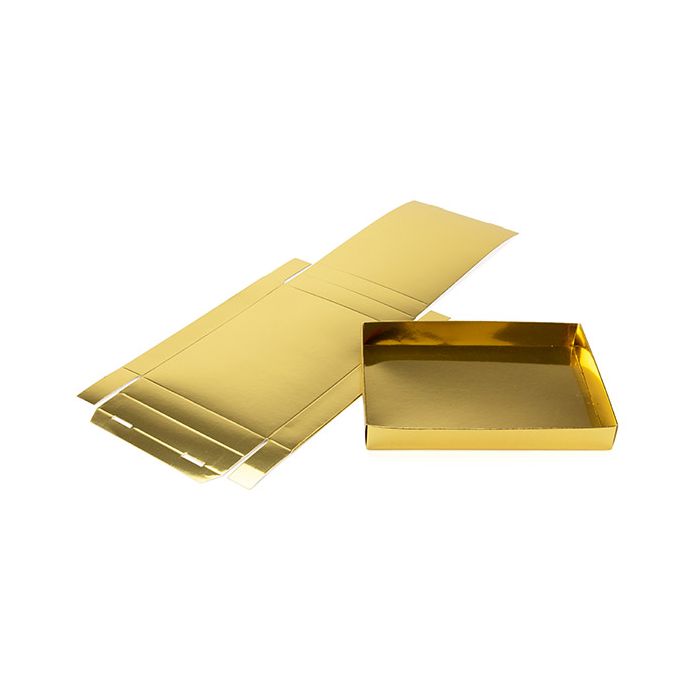 Paper Box Bottom Shimmer Gold 137x25x191mm - 25 pcs