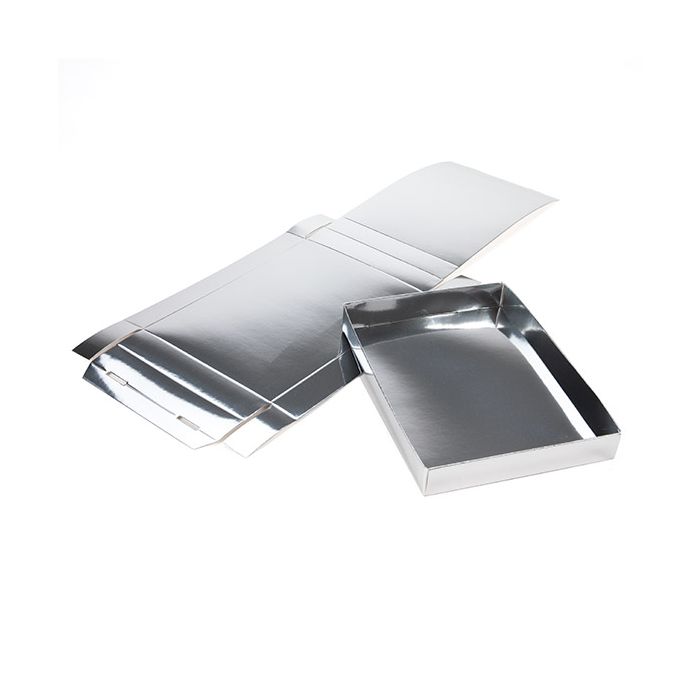 Paper Box Bottom Shimmer Silver 137x25x191mm - 25 pcs