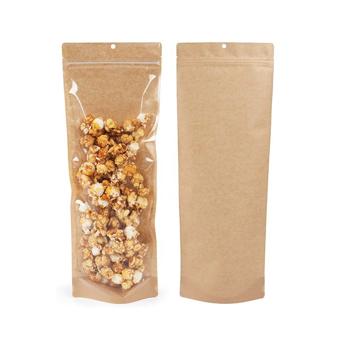 Kraft Stand Up Pouch 140 x 60 x 381 mm - 100 pieces