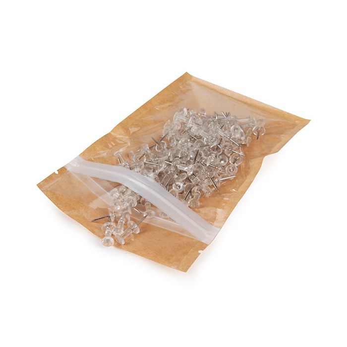 Eco-Friendly Grip Seal Bags Kraft 92x127 mm - 100 pieces