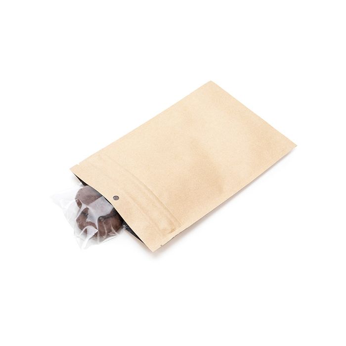 Child Resistant Pouch Bags Kraft 130x64x206mm -100 pcs
