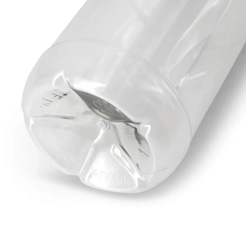 rPET bottles 500 ml clear/white lid - 198 pcs