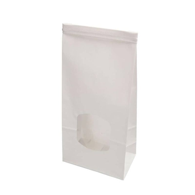 Bags Kraft White with Closure 11.5x7x24.5 cm (400 pieces) [GB