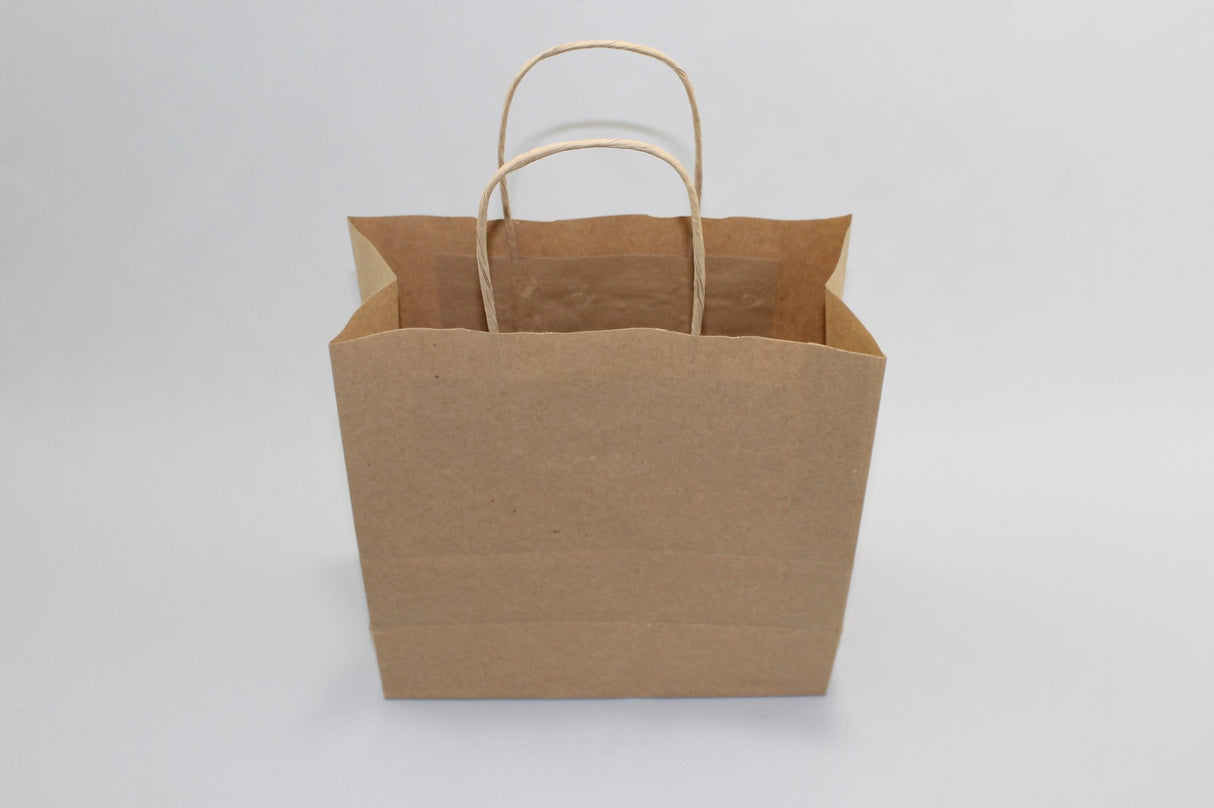 Paper Carry Bags Brown 320+120x410mm - 50 pcs