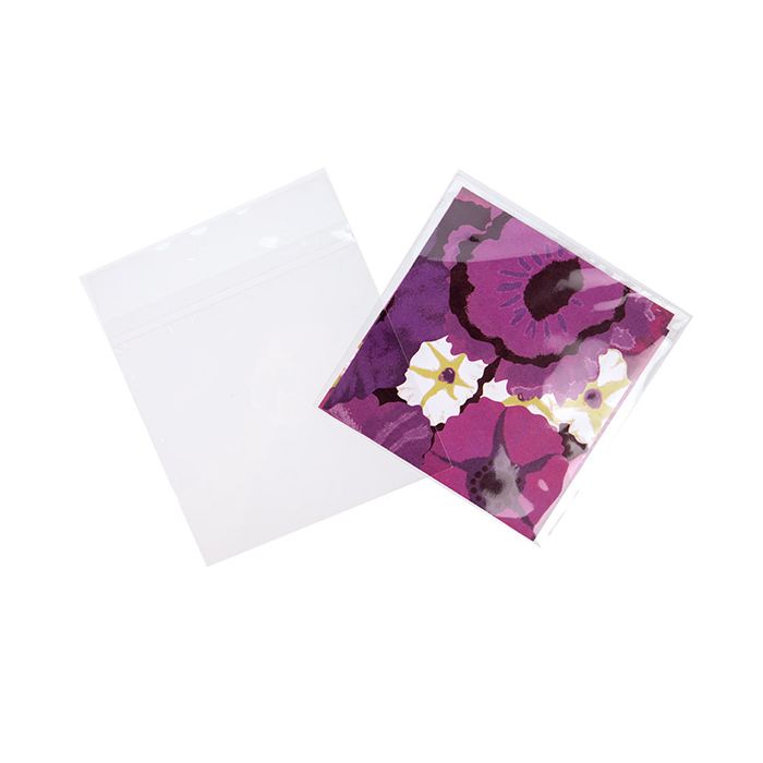 Eco Clear Envelopes 159 x 159 mm Protective Closure - 100 pcs
