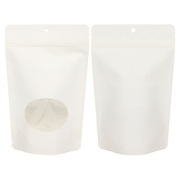 Eco Stand Up Pouches Kraft White 312 grams 149x89x232mm - 100 pcs