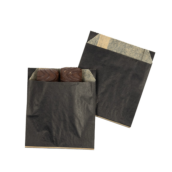 Black Grease Resistant Bags 10,2x2,9x11,4cm - 100 pcs