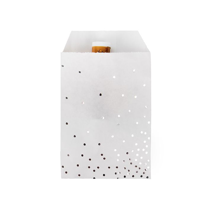 Paper Bags White with Silver Dots 76x127 mm - 100 pieces