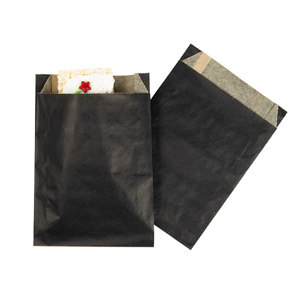 Black Grease Resistant Bags 12,1x2,9x17,1cm - 100 pcs