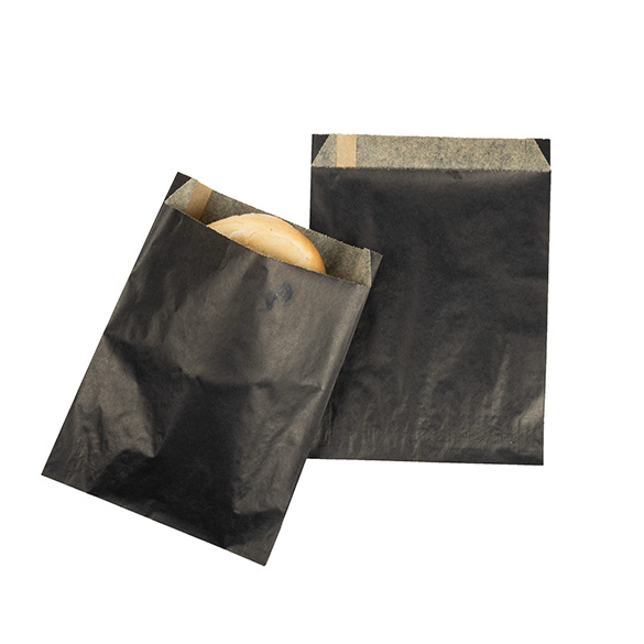 Black Grease Resistant Bags 14x2,9x19,1cm - 100 pcs