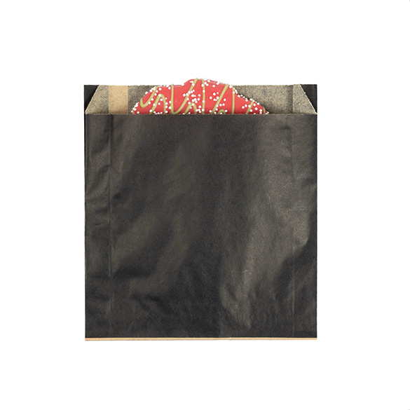 Black Grease Resistant Bags 15,2x2,9x16,5cm - 100 pcs