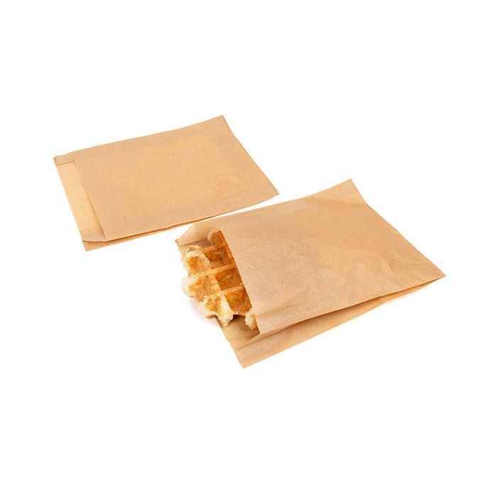 Greaseproof Bags Kraft 140x29x191mm - 100 pcs