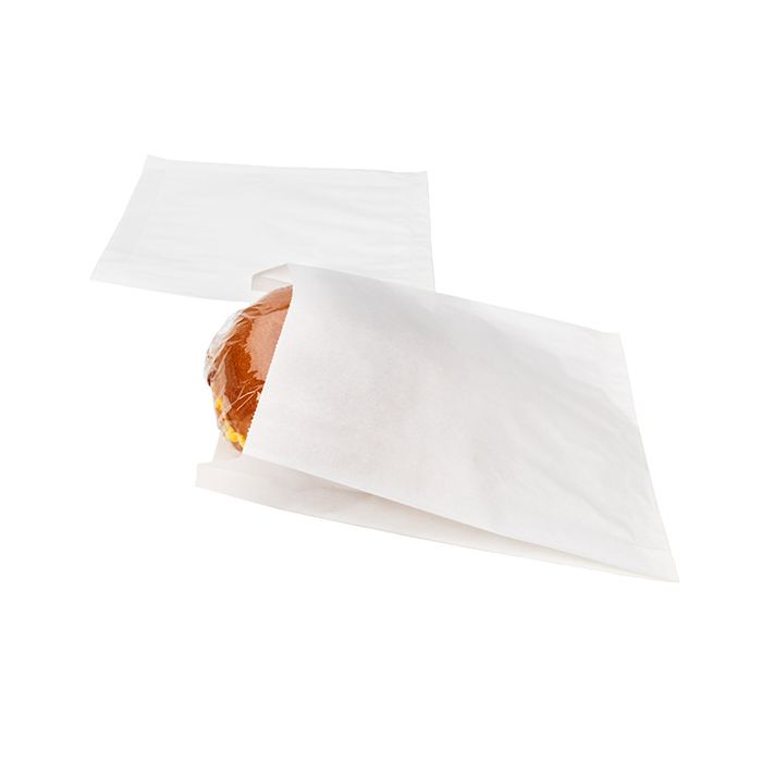 Greaseproof Bags White 171x29x229mm - 100 pcs