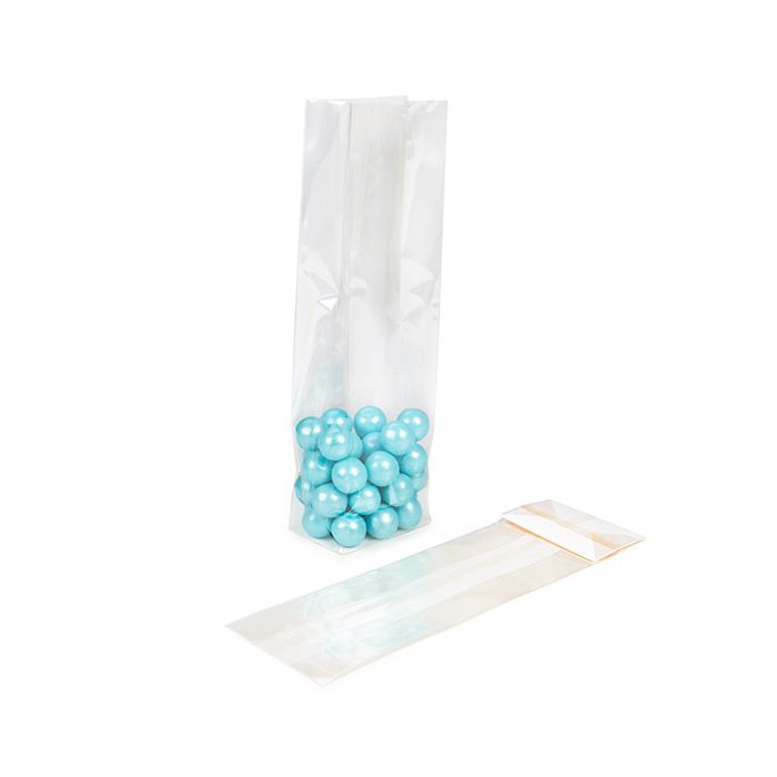 Eco-Friendly Home Compostable Block Bottom Bags w/ Paper Insert 89x57x305 mm - 100 pieces