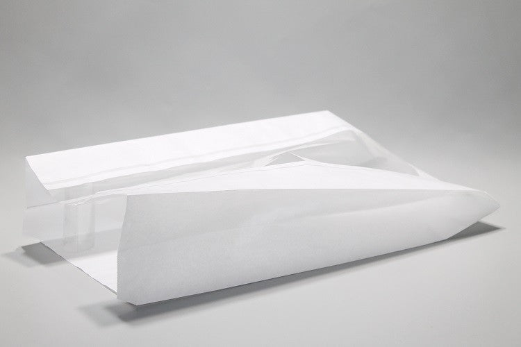 Paper Bags with Window 200x90x380mm White Kraft 40 g/qm - 100 pieces