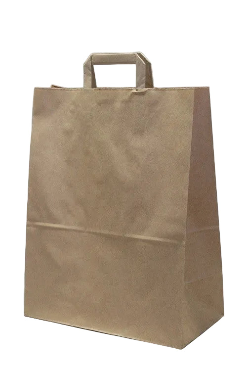 Eco Paper Shopping Bags Brown 260+120x350mm