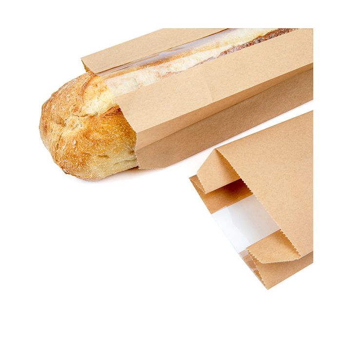 Kraft Bags 89x51x356 mm With Side Gussed - 100 pieces