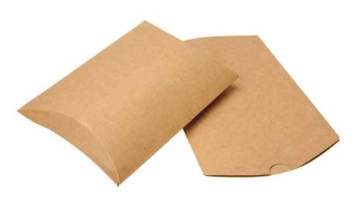Kraft Paper pillow boxes 127x32x178mm - 25 pcs