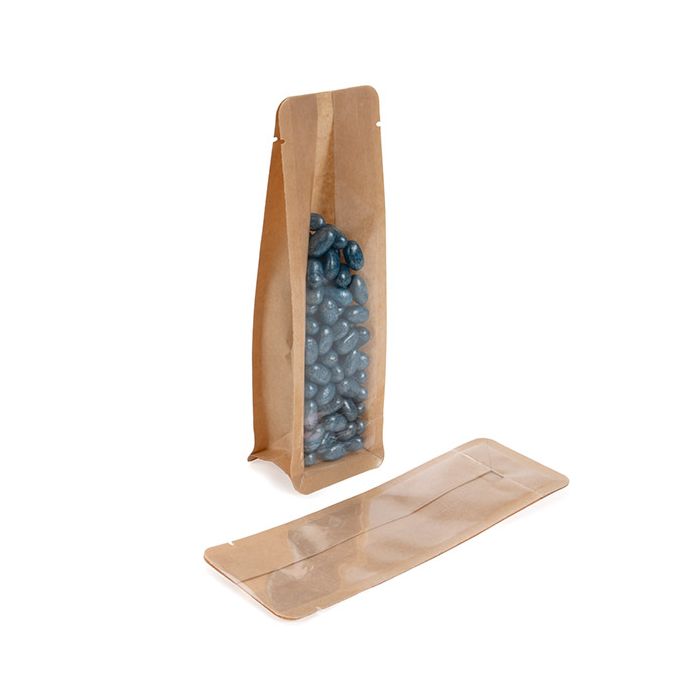 Block Bottom Bags Kraft 60x51x191 mm - 100 pieces