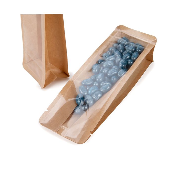 Block Bottom Bags Kraft 60x51x191 mm - 100 pieces