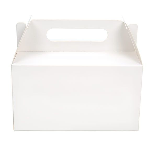 White Paper Handle Box 178x102x102 mm w/ Window - 25 Pieces