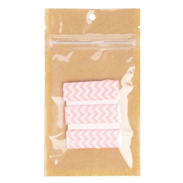 Kraft Barrier Bags with clear front 76 x 114 mm w/Tear Notches