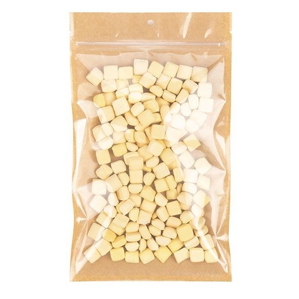 Kraft Barrier Bags with clear front 152 x 235 mm w/Tear Notches - 100 Pieces