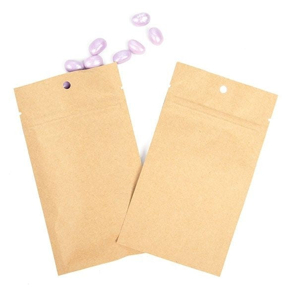 Grip Seal Bags Kraft/Plastic 76x114mm - 100 pcs