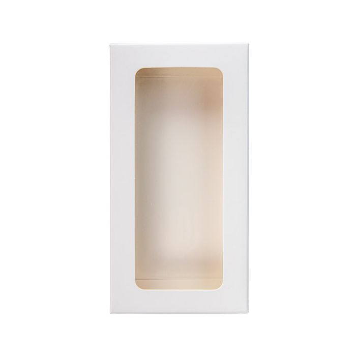 White Gift Boxes Window Box w/ attached window 70x21x138 mm - 25 pieces