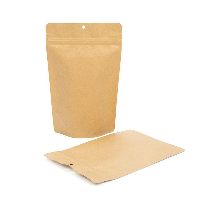 Stand Up Pouches Kraft | Hanghole | 225 grams | 149x89x232mm - 100 pcs
