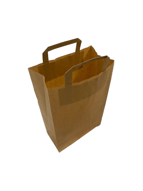 Eco Paper Shopping Bags Brown 260+170x250mm - 50 pcs