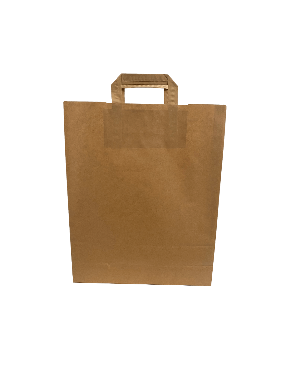 Eco Paper Shopping Bags Brown 320+210x270mm - 50 pcs